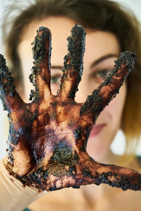 woman, chocolate, hand, fingers