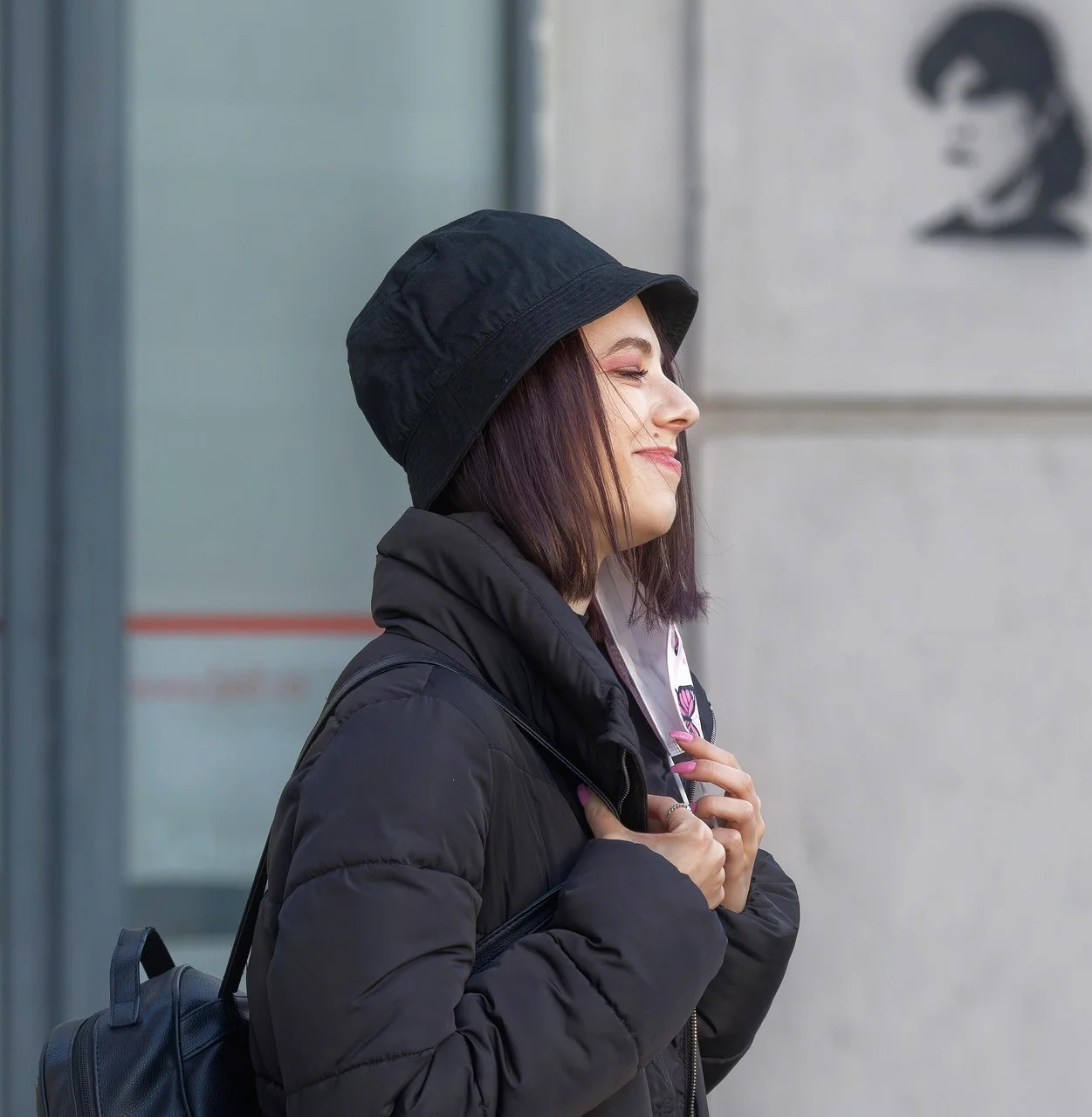 여성, 소녀, 행복한, 모델