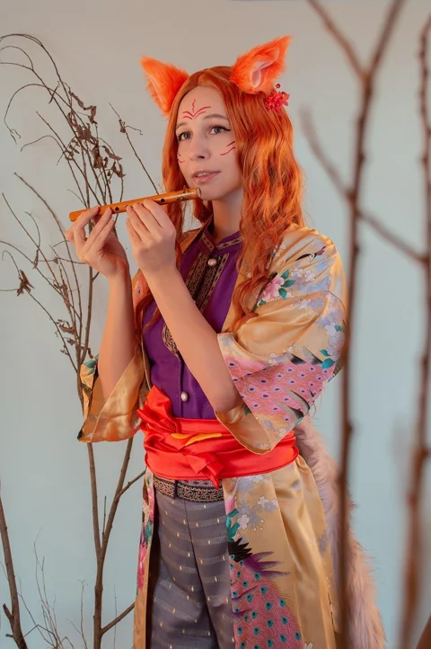 狐妖、角色扮演、女性、一隻狐狸