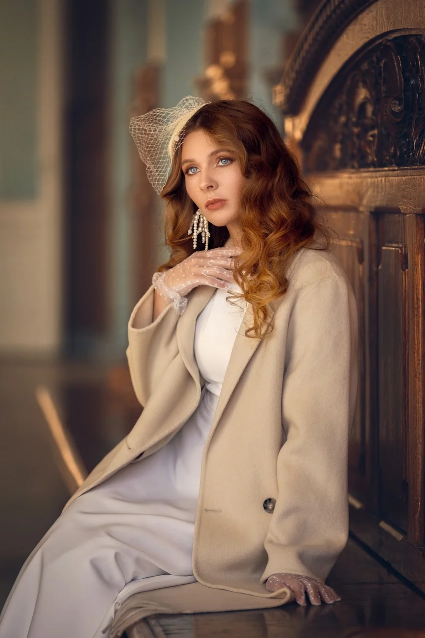 woman, portrait, fashion, retro