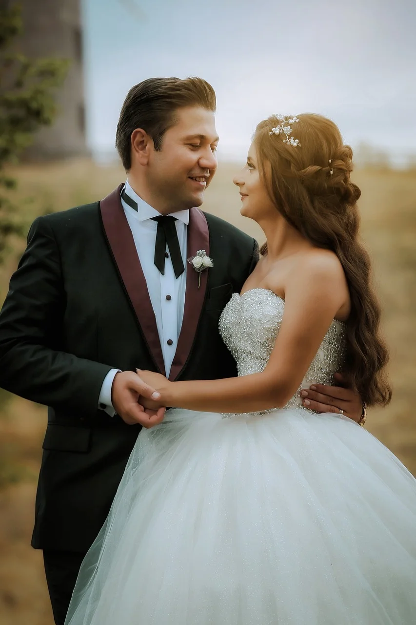 portrait, bride, woman, wedding